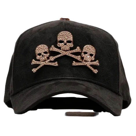 Barbas Hats Rose Gold Skulls (Only Hat)