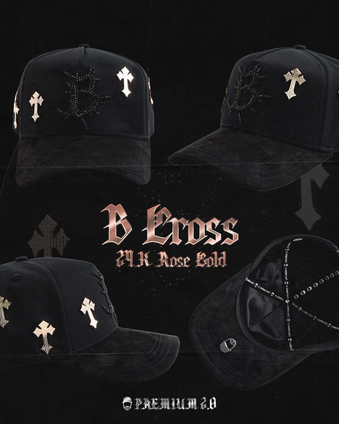 Barbas Hats B CROSS (24K ROSE GOLD) (Full Set)