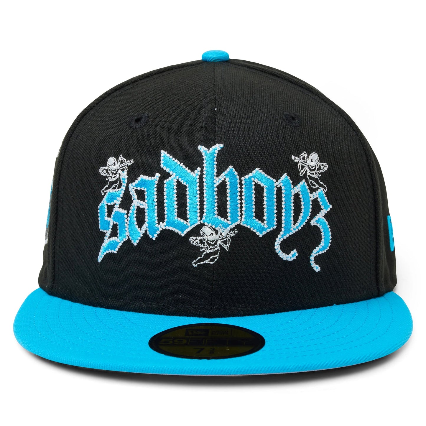 Junior H X New Era SB X NEW ERA ANGEL AZUL FITTED HAT - BLACK