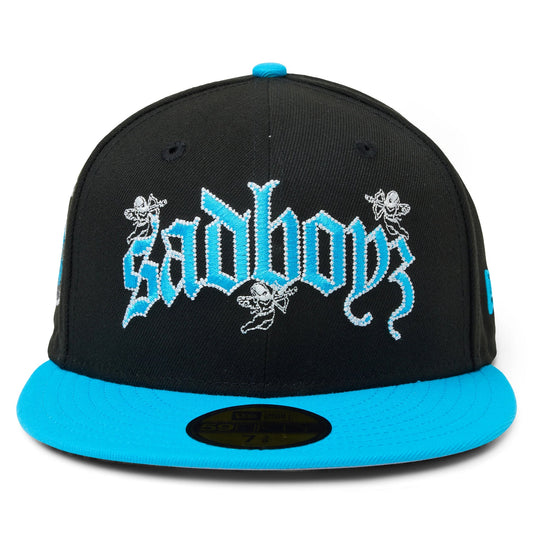 Junior H X New Era SB X NEW ERA ANGEL AZUL FITTED HAT - BLACK